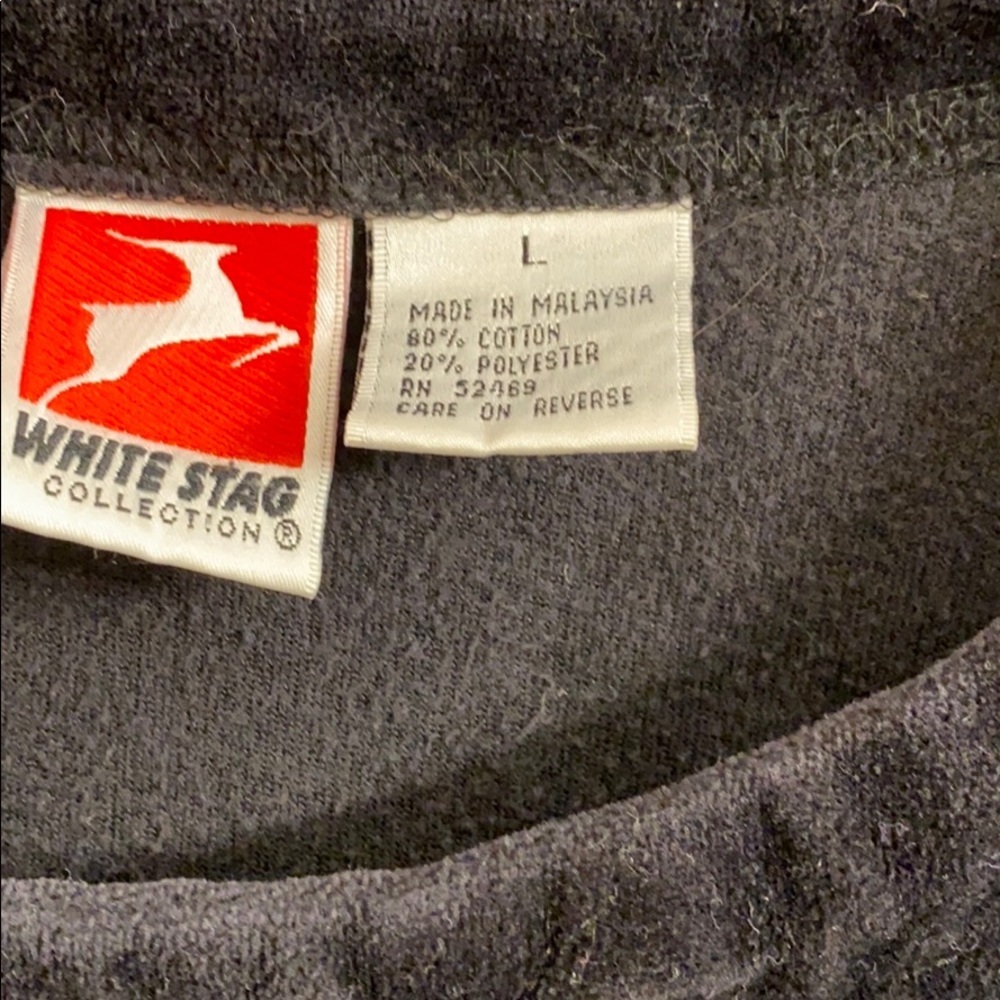 Soft black pullover with tie strings Size L EUC - Picture 3 of 6